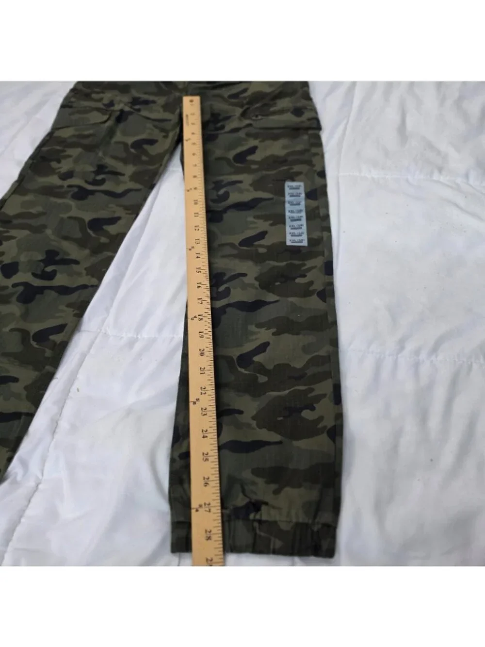 Old Navy Boys XXL 18  Cargo Jogger Pants Built In Flex Green Camouflage Tactical